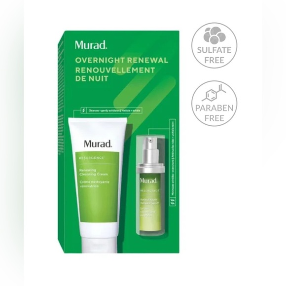 BNIB Murad Resurgence Overnight Renewal Set – Full-Size Serum & Jumbo Cleanser - Picture 12 of 16